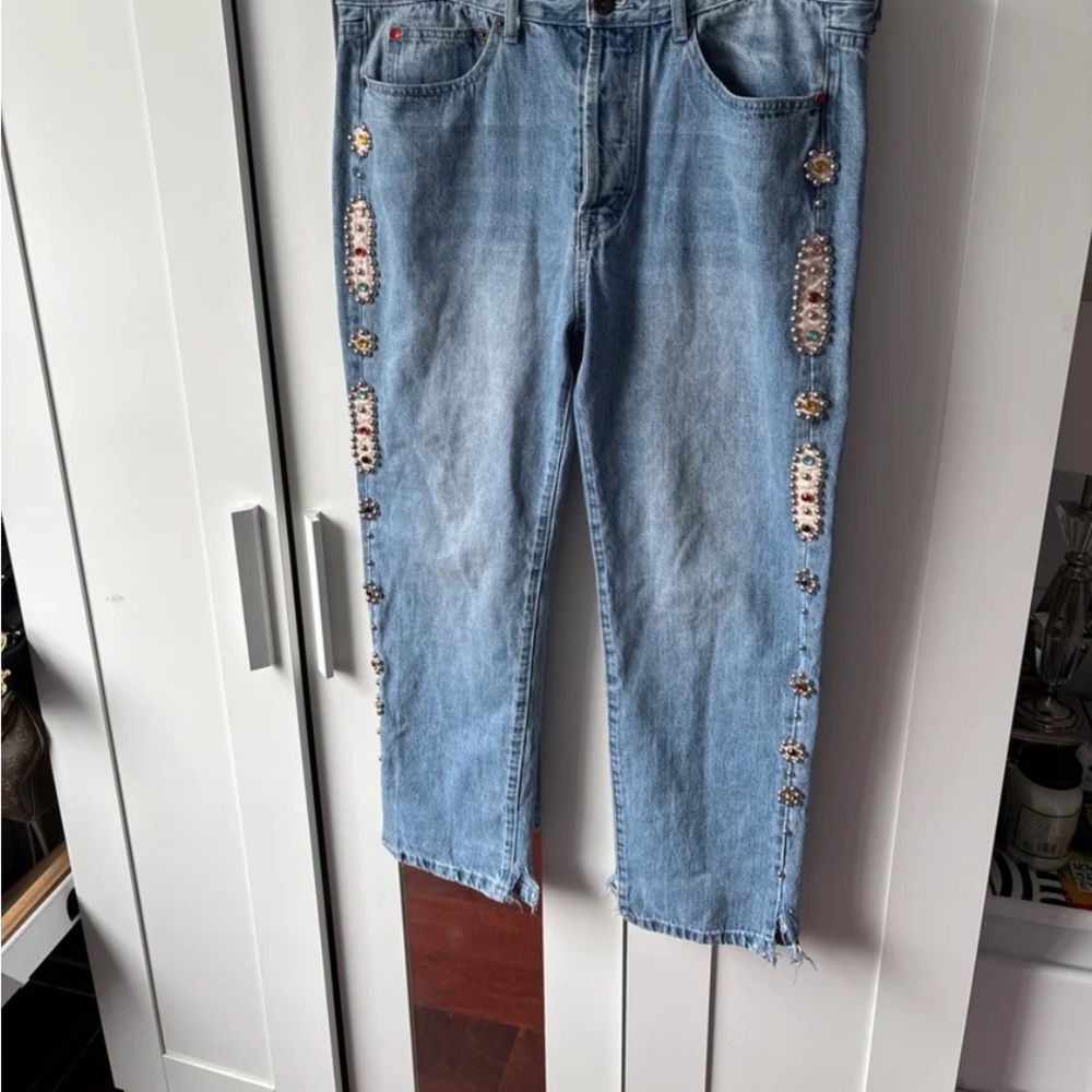 Kapital Men’s Jeans Size 34 With Studs Blue
